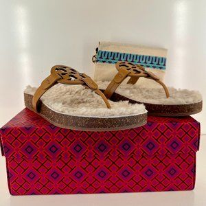 TORY BURCH - Miller Cloud Shearling Sandals -Buttermilk Color - NWT
